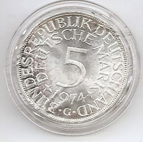 5 марок Германия 1974 G