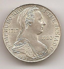 Императрица Мария Тереза 25 шиллингов Австрия 1967