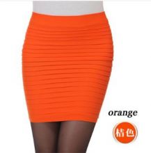 Мини юбка обтягивающая "Робени" Оранжевая