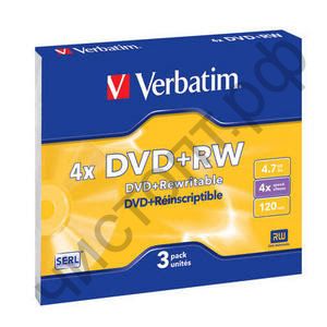 VERBATIM DVD+RW 4,7 GB 4x SL/3