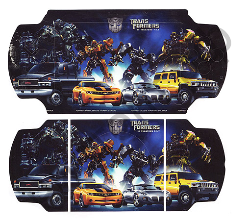 Наклейка на корпус PSP Slim "Transformers"