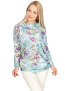 SALE! Блуза "Тильда" голубая с цветами для беременных