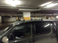 Багажник на крышу Toyota Hilux, Атлант, прямоугольные дуги