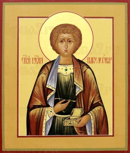 Икона Пантелеймон Целитель (рукописная)
