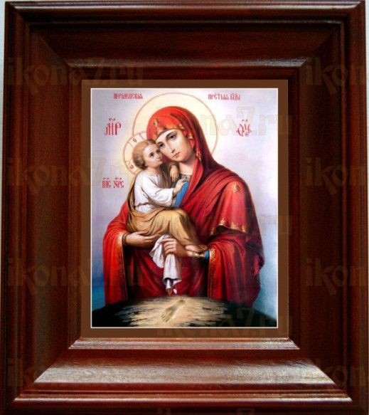 Почаевская икона Божьей Матери (21х24), простой киот