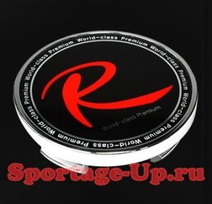 Колпаки колёсных дисков для KIA, красная "R", T&R