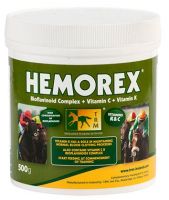 "Hemorex" TRM. Дыхательная подкормка для стартующих лошадей. Защищает от носовых кровотечений. 500 гр.