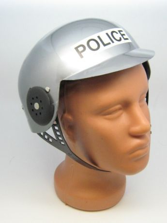 Шлем полицейского серебристый