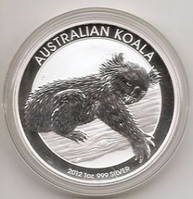 Коала 1 доллар Австралия 2012 серебро