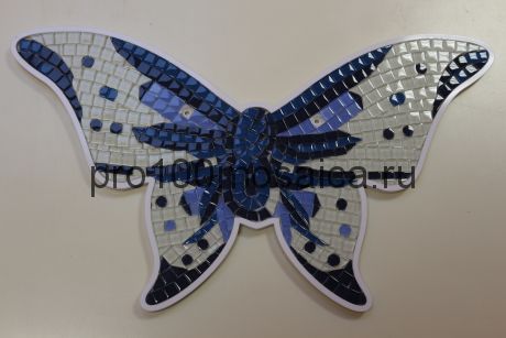 Бабочка синяя из мозаики серия "Предметы интерьера" (Caramelle)