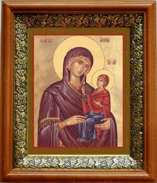 Анна Праведная, Мать Богородицы (19х22), светлый киот