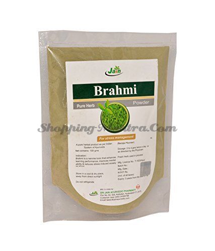 Брами чурна тоник для мозга и нервной системы Джайн Аюрведик / Jain Ayurvedic Brahmi Churna