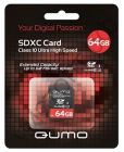 Карта памяти SDXC QUMO  64GB Class10