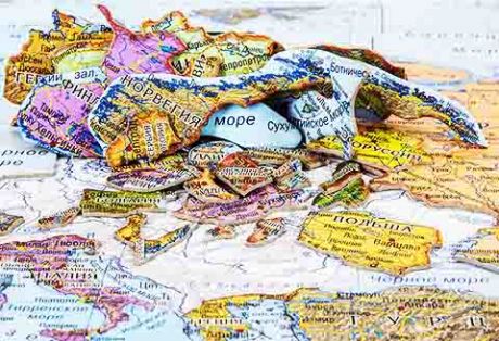 Географический Пазл "Карта Европы"