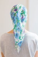 Головной убор при потере волос "Бриз Синий Цветок"