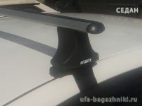 Багажник на крышу Hyundai Solaris, Атлант, аэродинамические дуги
