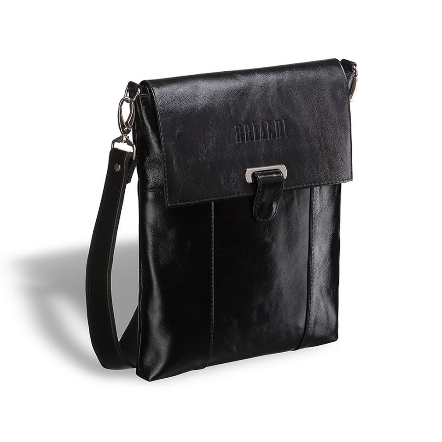 Кожаная сумка через плечо BRIALDI Toronto (Торонто) shiny black