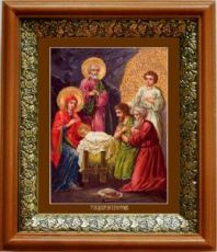 Рождество Христово (19х22), светлый киот