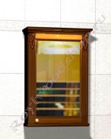 Зеркальный шкаф для ванных "Челси-2 УОРВИК-55R орех" из дерева (правая дверка)