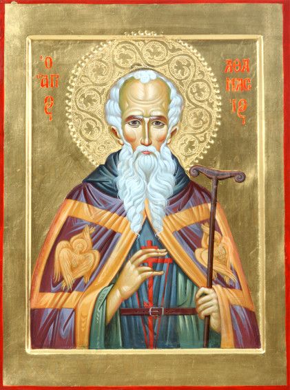 Икона Афанасий Афонский (рукописная)