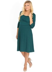 Платье ПВ11 т.зеленое для беременных и кормящих
