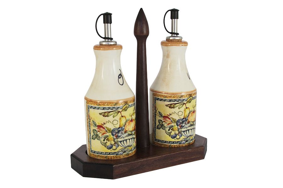 Набор из 2-х бутылок для масла и уксуса на подставке 0,275 л "Старая Тоскана"