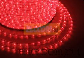 Дюралайт светодиодный, свечение с динамикой (3W), красный, 220В, диаметр 13 мм, бухта 100м, NEON-NIGHT