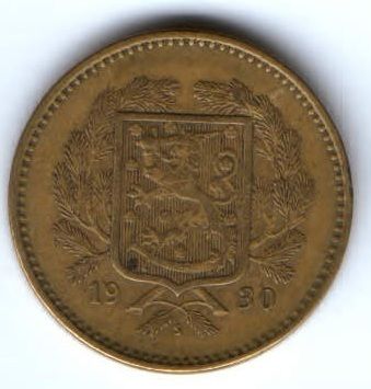 10 марок 1930 г. редкий год Финляндия