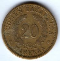 20 марок 1934 г. редкий год Финляндия