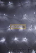 Гирлянда - сеть светодиодная 1,5х1,5м, свечение с динамикой, прозрачный провод, диоды БЕЛЫЕ NEON-NIGHT