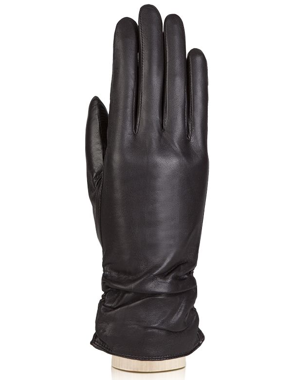 Кожаные перчатки со сборкой на манжете LABBRA GR01-00009346