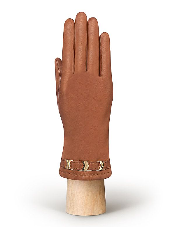 Кожаные перчатки с ремешком на манжете ELEGANZZA GR01-00009365