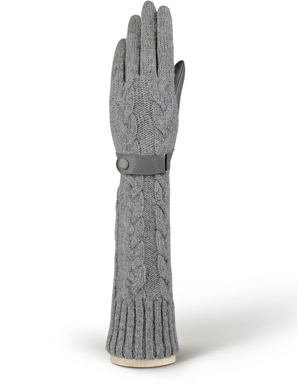 Длинные темно-серые перчатки LABBRA GR01-00004506