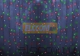 Гирлянда "Светодиодный Дождь" 1,5х1м, свечение с динамикой, прозрачный провод, 220В, диоды МУЛЬТИКОЛОР, NEON-NIGHT