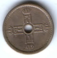 25 эре 1924 г. AUNC Норвегия