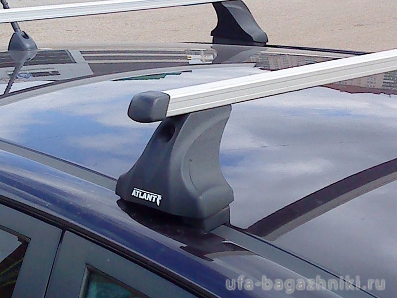 Багажник на крышу Kia Picanto 2011-..., Атлант, прямоугольные дуги, опора Е