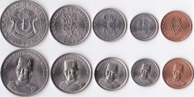 Султан ХассаналаБолкиаха  Брунея Набор из 5 монет 2006-2008