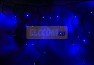 Гирлянда Айсикл (бахрома) светодиодный, 4,0х0,6м, черный провод "КАУЧУК", 220В, диоды синие, NEON-NIGHT