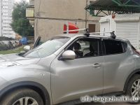 Багажник на крышy Nissan Juke, Атлант, аэродинамические дуги, опора E