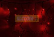 Гирлянда Айсикл (бахрома) светодиодный, 5,6х0,9м, черный провод "КАУЧУК", 220В, диоды красные, NEON-NIGHT
