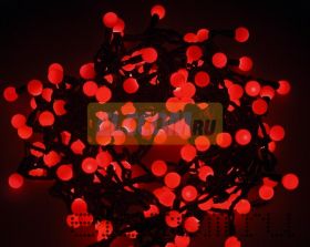 Гирлянда "LED - шарики", Ø17,5мм, 20 м, цвет свечения красный, 220В, Neon-Night