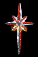 Фигура "Звезда 8-ми конечная", LED подсветка высота 180см, красно-белая NEON-NIGHT