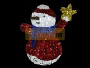 Фигура "Снеговик со звездой", LED подсветка, выс.150см