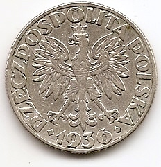 Ядвига 5 Злотых Польша 1934