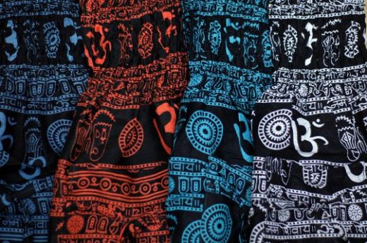индийские штаны шаровары с символом Ом (Аум)