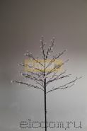 Дерево комнатное "Сакура", коричневый цвет ствола и веток, высота 1.2 метра, 80 светодиодов белого цвета, трансформатор IP44 NEON-NIGHT