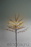 Дерево комнатное "Сакура", коричневый цвет ствола и веток, высота 1.2 метра, 80 светодиодов теплого белого цвета, трансформатор IP44 NEON-NIGHT