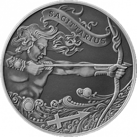 Знак Зодиака Стрелец(Sagittarius) 1 рубль Беларусь 2014
