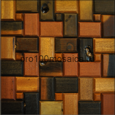 MCM045 Бесшовная деревянная мозаика серия WOOD, 300*300*15 мм