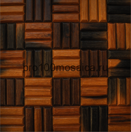 MCM047 Бесшовная деревянная мозаика серия WOOD, 300*300*15 мм
